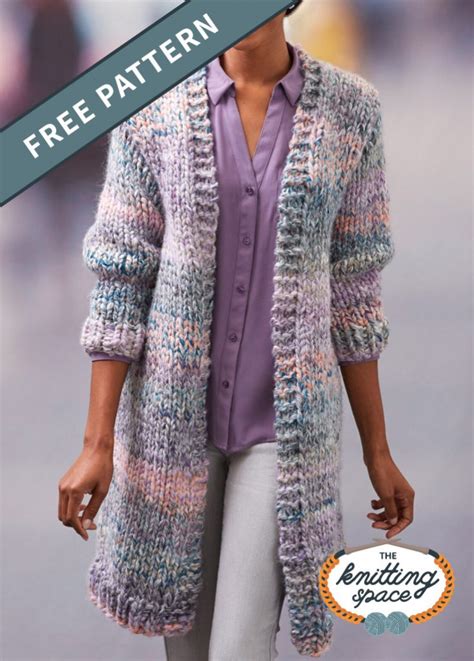 long cardigan knitting pattern free.